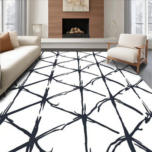 Abstract Geometric Network Pattern Rug