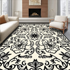 Floral Vine Scrollwork Pattern Rug