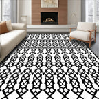 Abstract Interlocking Geometric Pattern Rug