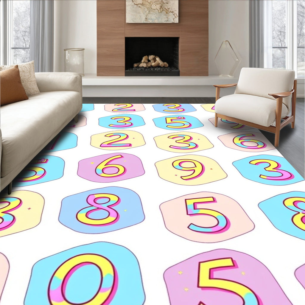 Playful Numbers Pattern Rug