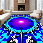 Vibrant Circular Mandala Style Print Rug