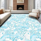 Abstract Swirls And Curled Lines Design Rug