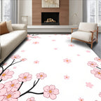 Delicate Pink Blossom Pattern Rug