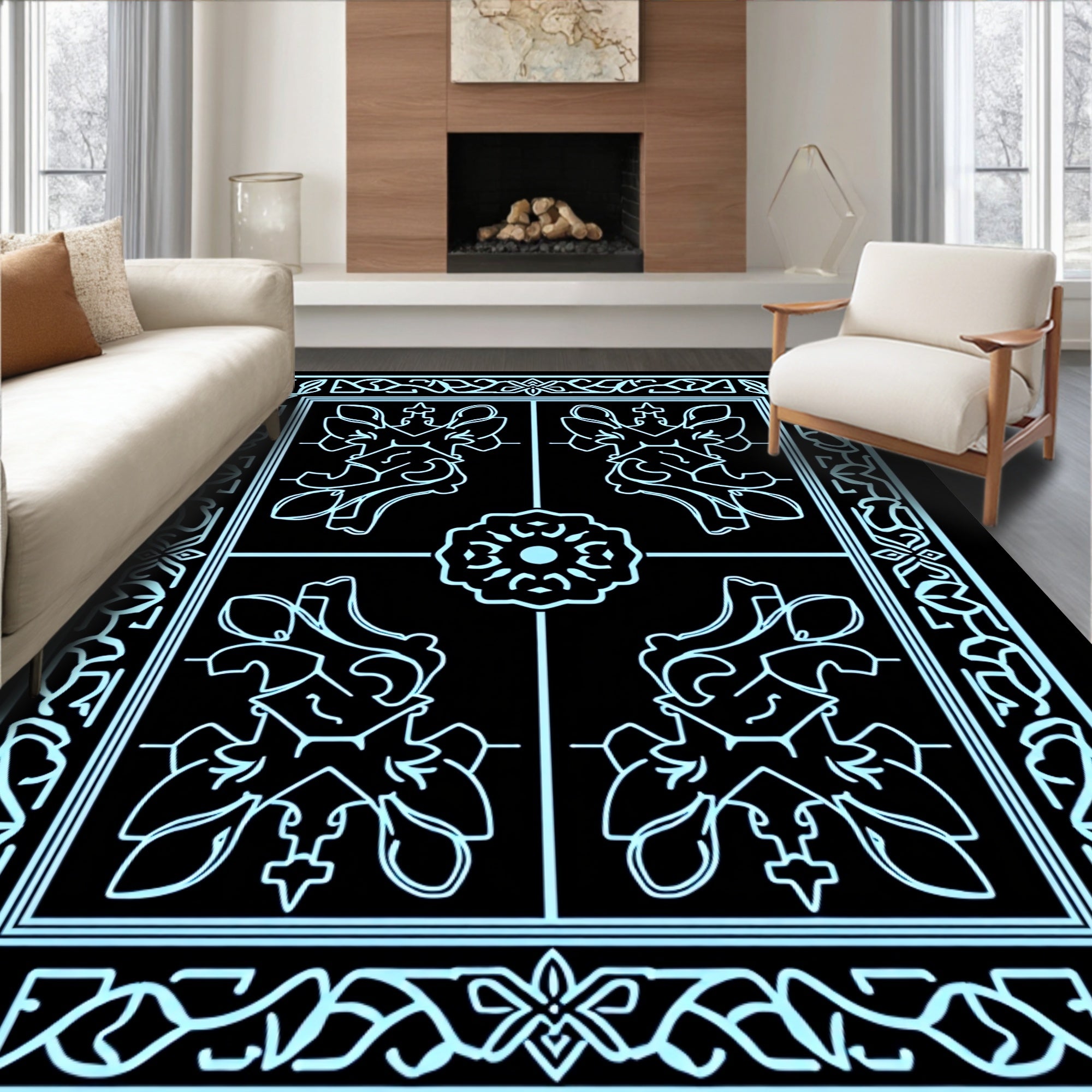 Abstract Art Deco Symmetry Rug