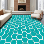 Geometric Hexagon Pattern Rug