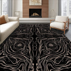 Abstract Organic Swirls Pattern Rug