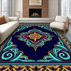 Bold Floral Scrollwork Design Rug