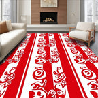 Red White Candy Cane Charm Rug
