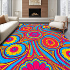 Psychedelic Floral Swirl Pattern Rug
