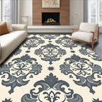 Classic Damask Scrollwork Pattern Rug