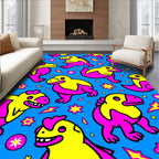 Dinosaur And Star Pattern Rug