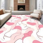 Soft Pink Organic Abstract Pattern Rug