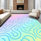 Pastel Swirl Abstract Pattern Rug