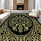 Ornate Botanical Medallion Pattern Rug