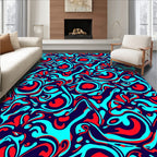 Trippy Swirl Abstract Pattern Rug