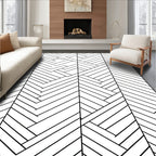 Geometric Herringbone Linear Design Rug