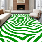 Bold Green Animal Print Pattern Rug