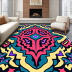 Abstract Mandala Pattern Vivid Design Rug