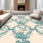 Vintage Floral Lattice Pattern Rug