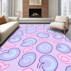 Abstract Pastel Swirl Shapes Rug