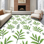 Green Leafy Nature Pattern Rug