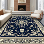 Ornate Floral Inlay Design Rug