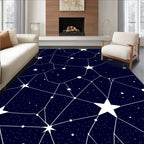 Celestial Star Constellation Pattern Rug