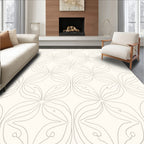 Minimalist Geometric Floral Pattern Rug