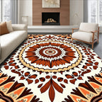 Earth Tone Medallion Art Rug