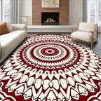 Intricate Mandala Jewel Tone Design Rug