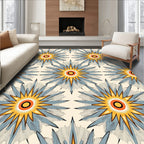 Sunburst Starburst Pattern Design Rug