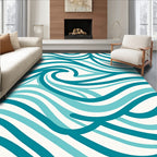 Ocean Wave Pattern Design Rug