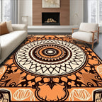 Bold Circular Mandala Pattern Rug