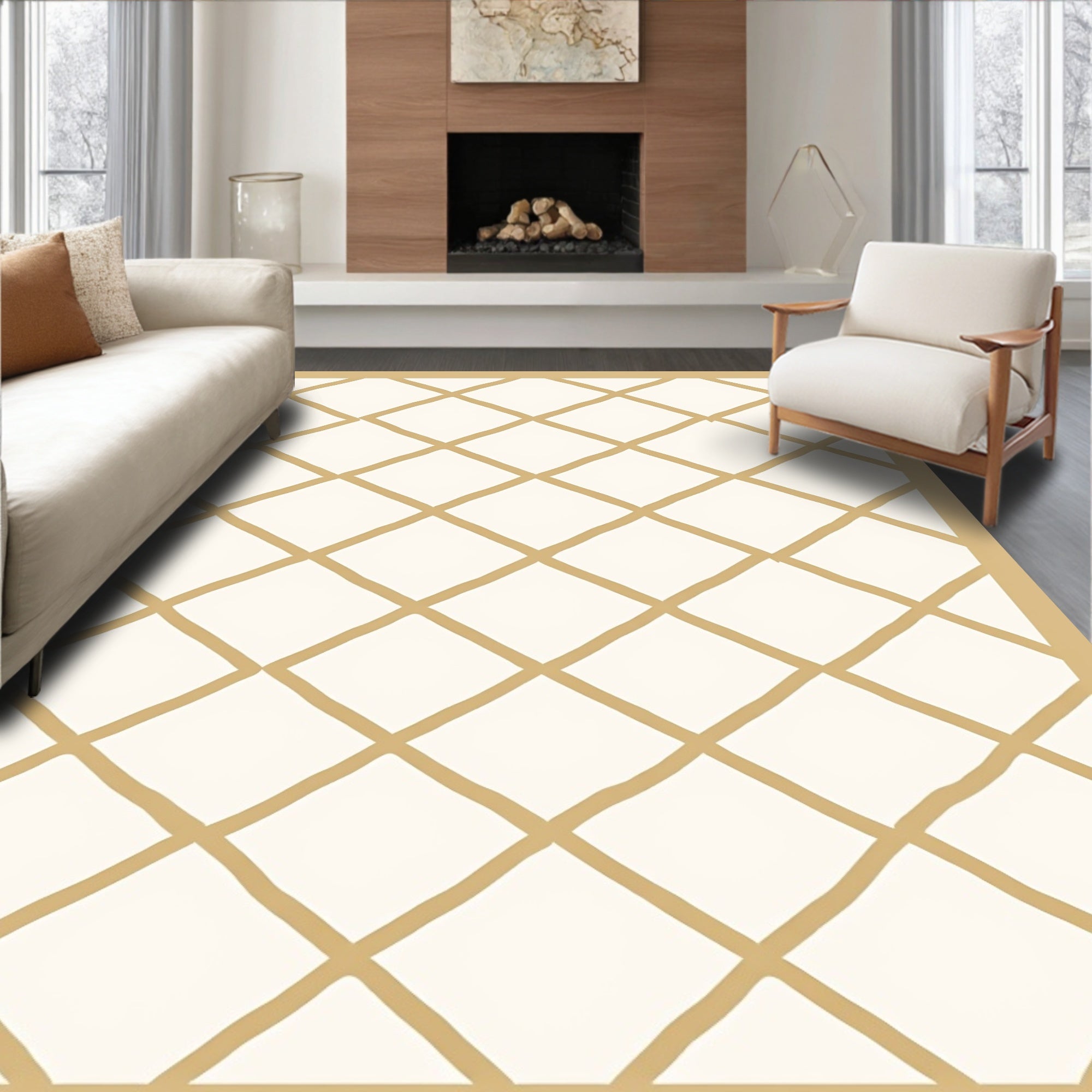 Dijon Lattice Pattern Rug