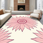 Pink Daisy Pattern Design Rug