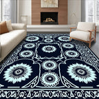 Bold Floral Symmetry Design Rug