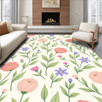 Pretty Floral Botanic Pattern Rug
