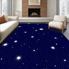 Night Sky Celestial Star Pattern Rug
