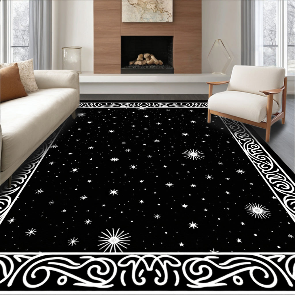 Cosmic Starry Night Pattern Rug