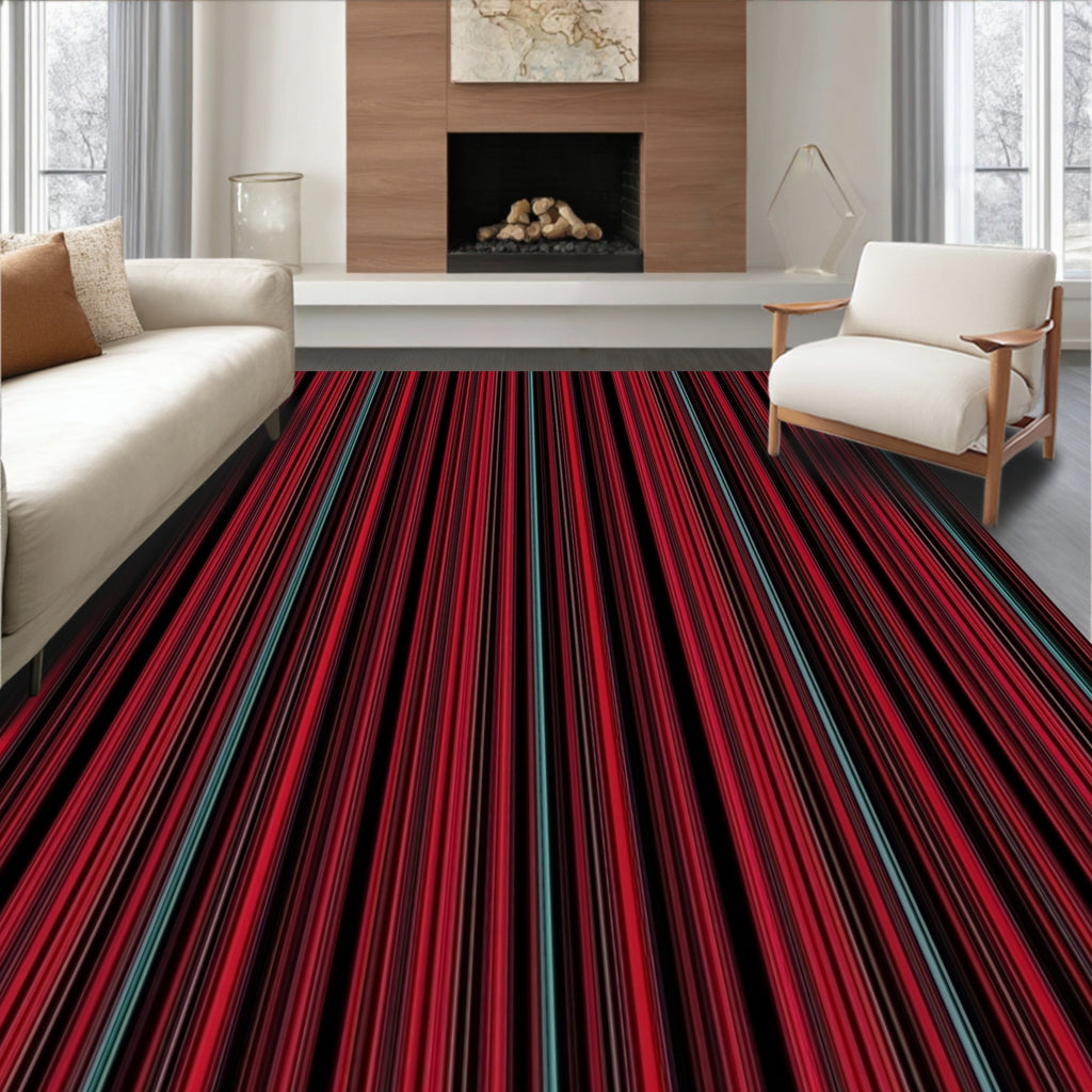 Bold Vertical Stripe Pattern Rug