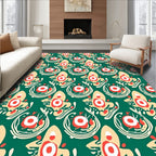 Abstract Floral Whimsical Pattern Rug