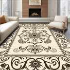 Ornate Floral Scrollwork Design Rug