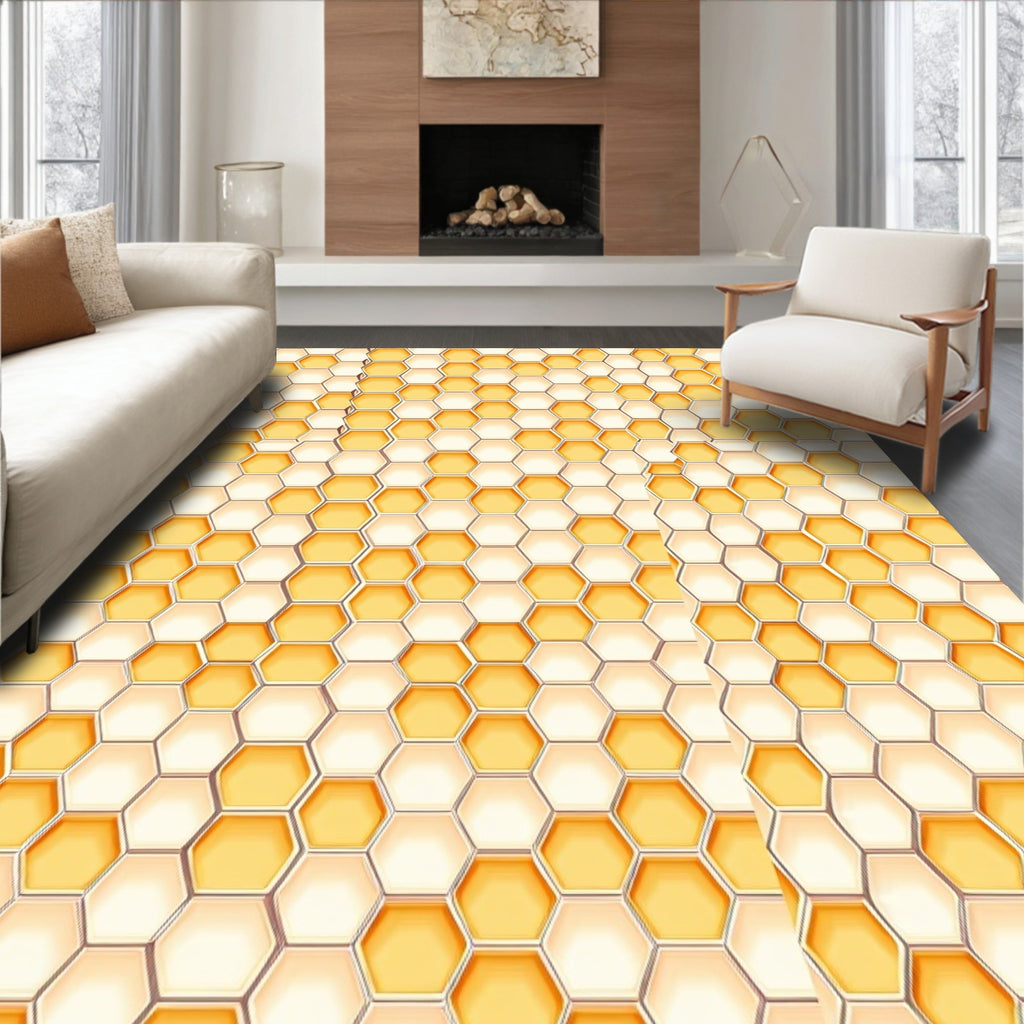 Honeycell Geometric Diamond Shape Rug