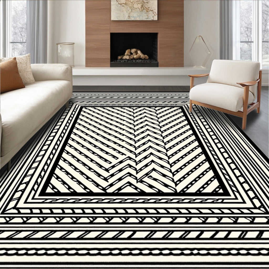 Monochromatic Geometric Border Rug