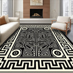 Bold Graphic Maze Design Rug