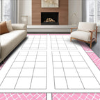Pink Diamond Lattice Pattern Design Rug