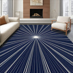 Radiant Sunburst Geometric Pattern Rug