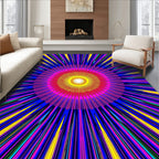 Radiating Sunburst Pattern Rug