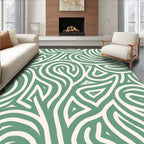 Abstract Curving Lines Pattern Rug