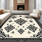 Intricate Filigree Scrollwork Ornamental Rug